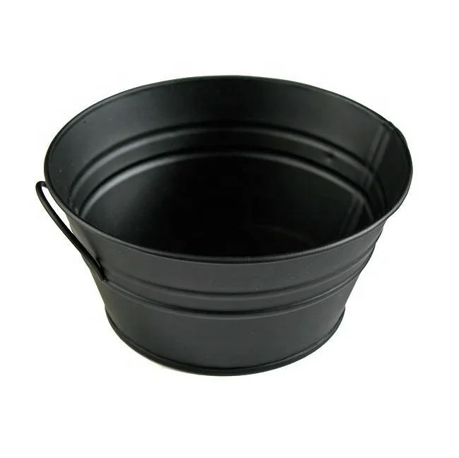 Galvanized Iron Planter Bucket for Large Plants Grow Purpose For Garden & Home Use