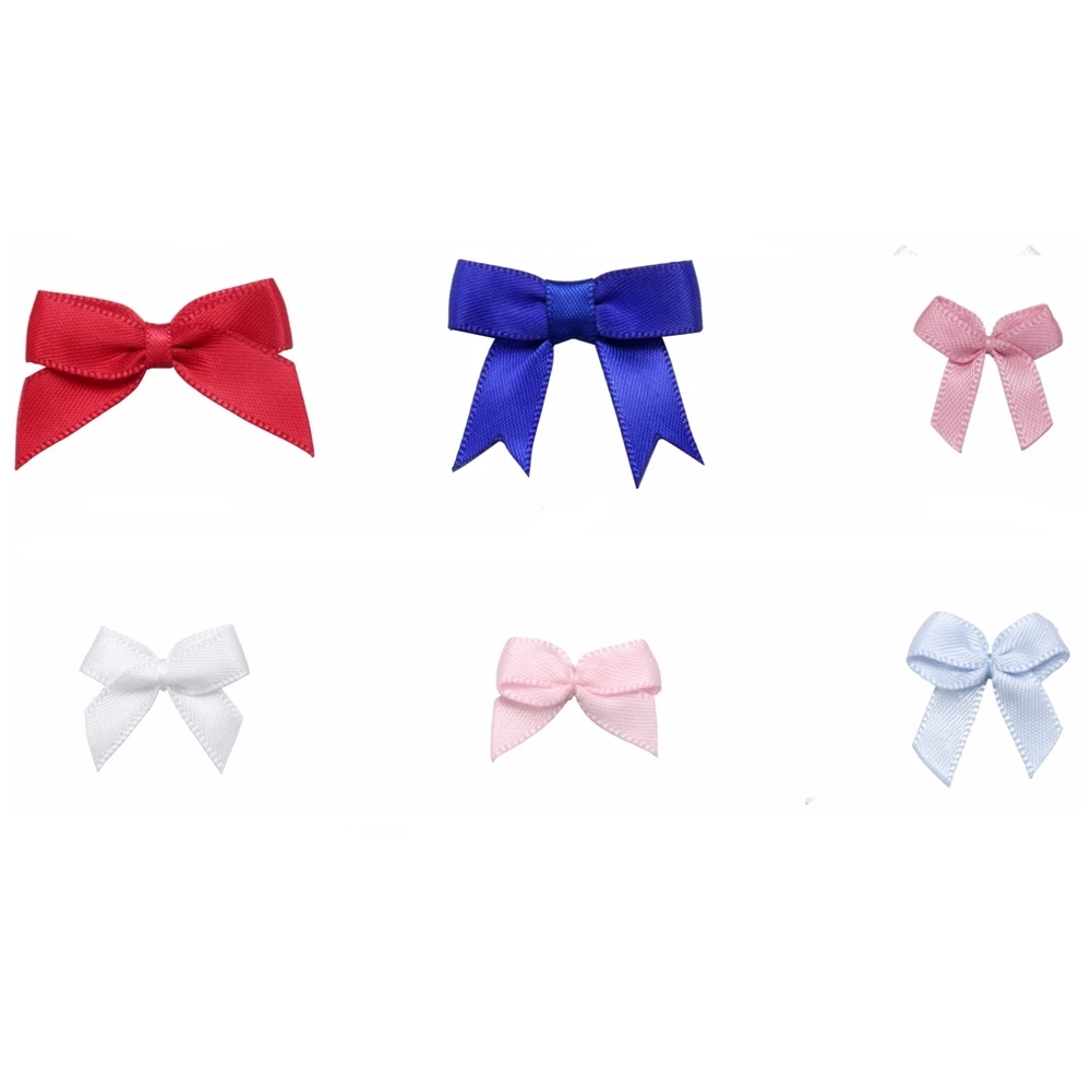 OEM Decorative Fabric Ribbon Bow for Underwear Accessories Small Satin Ribbon Bows