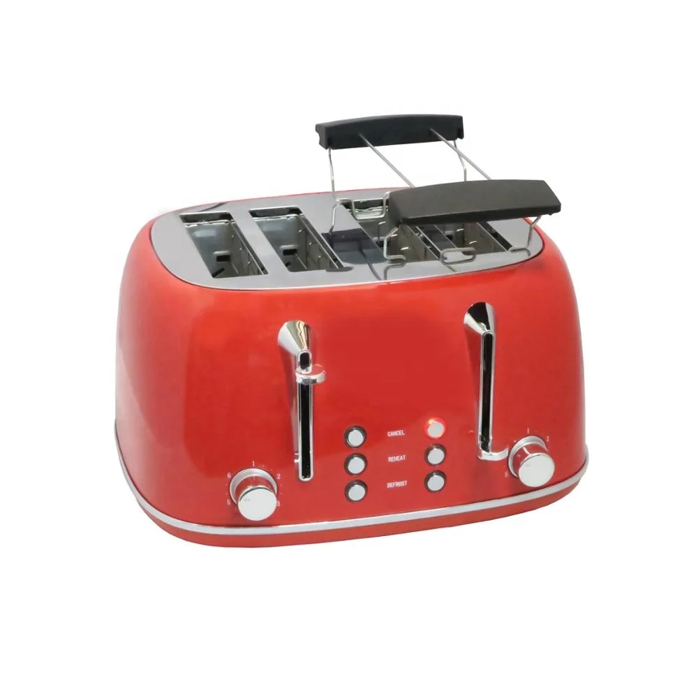 New Best Selling Stainless Steel Colored Smart Toaster, Kitchen Appliance Bread Toaster, Commercial Electric 4 Slice Toaster