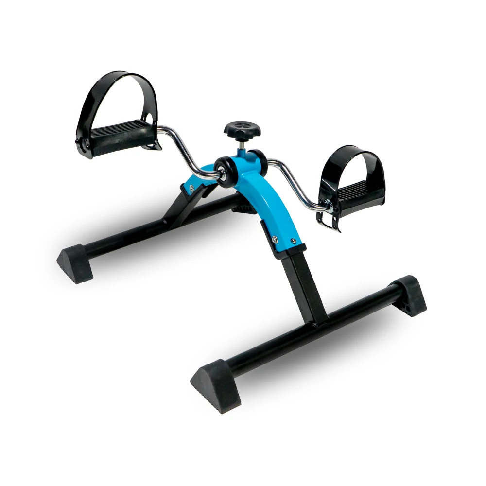BION Pedal Exerciser Foldable Blue Exercise Bike Under Desk Leg Arm Trainer Leg Exerciser