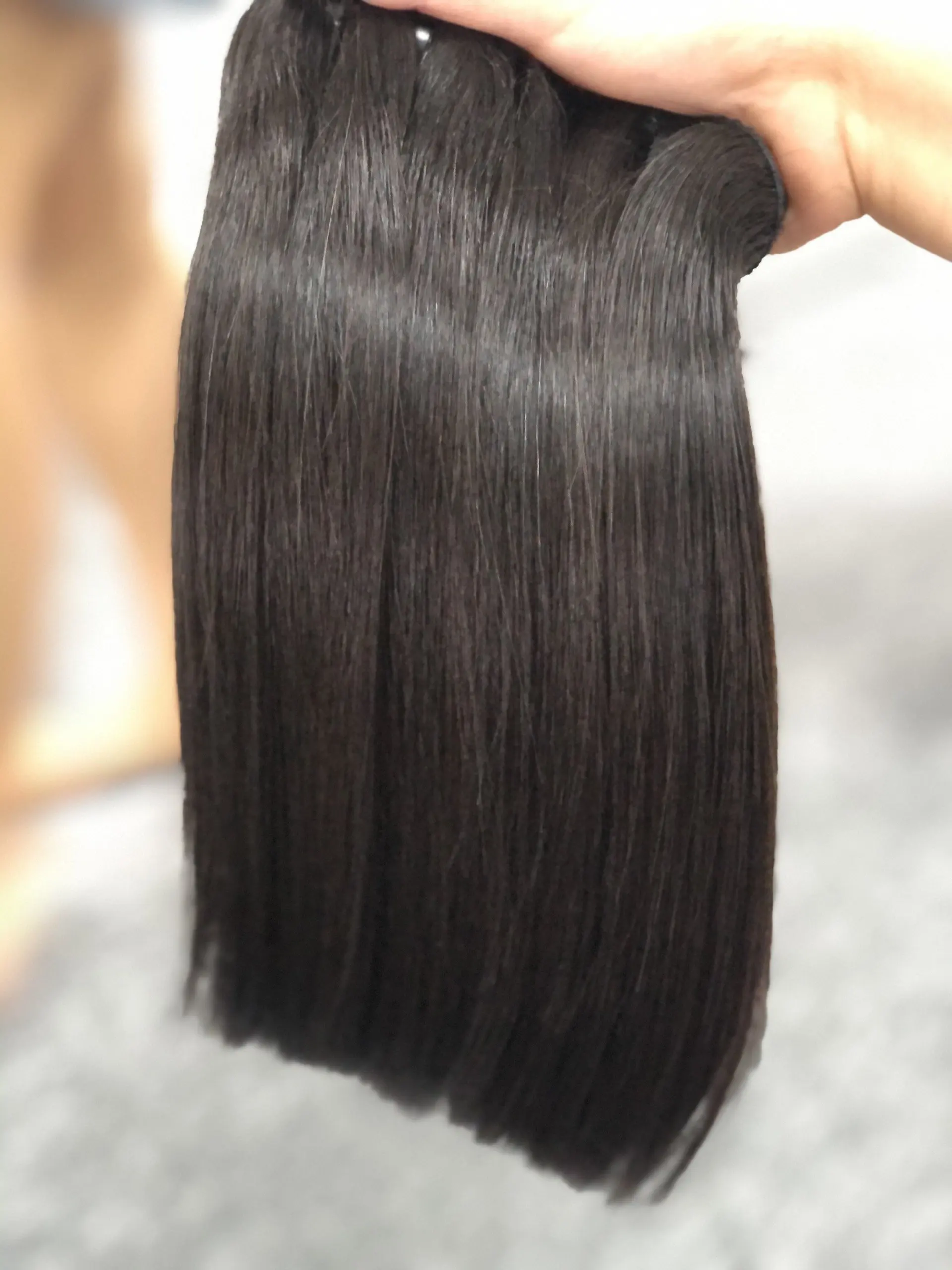 Bone Straight SDD Virgin Russian Hair Extensions Silky Human Vietnam Natural Color Shedding Free Hair