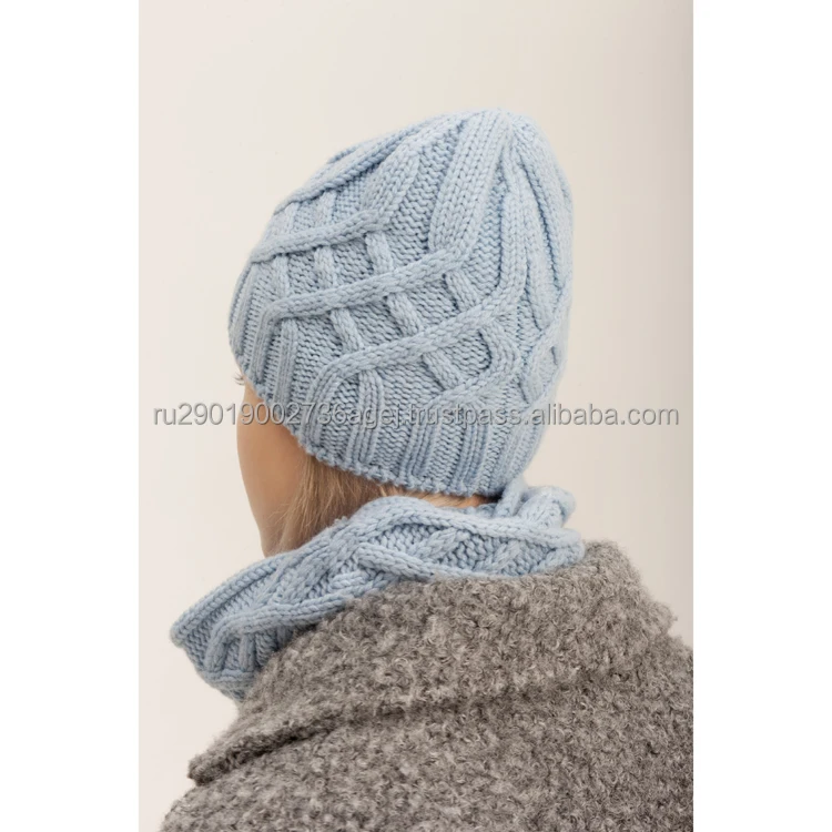 High quality knitted hats for winter the original Orenburg goat down knitting wholesale prices down wool hats