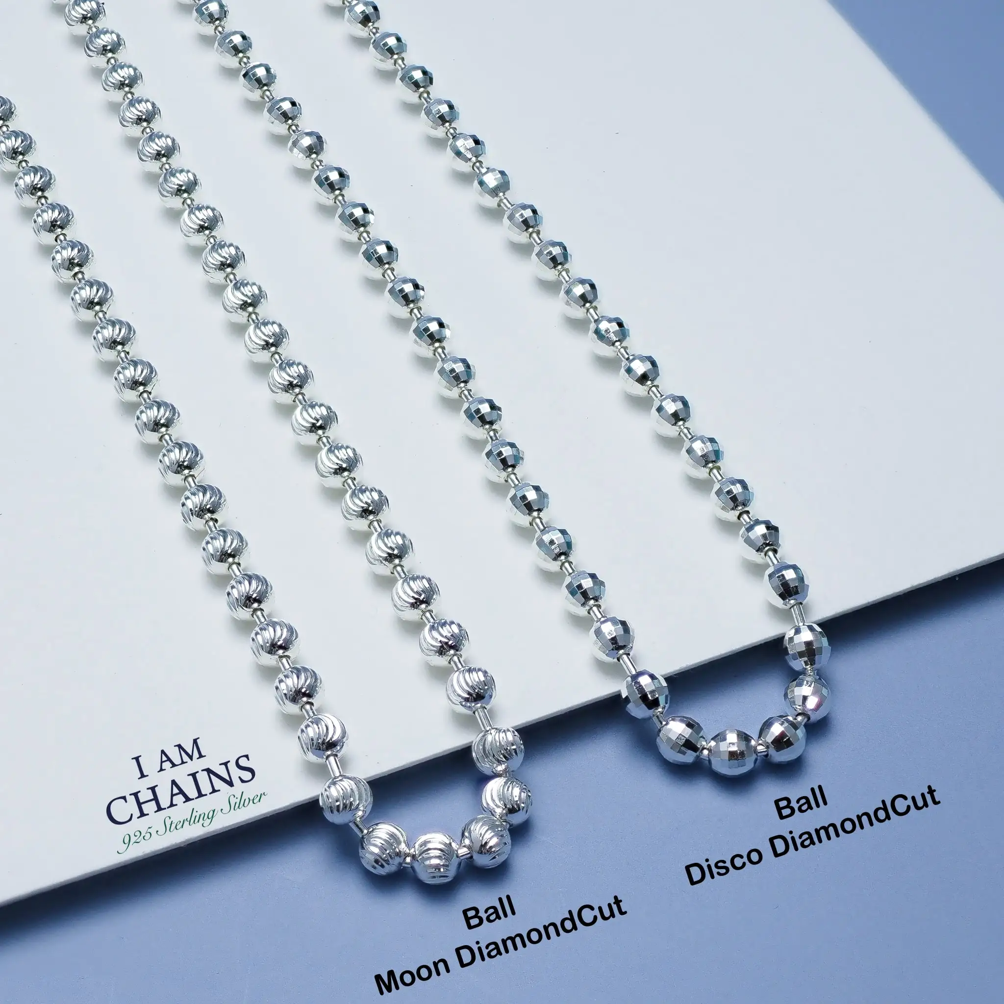 Женская цепочка из серебра 925 пробы с бусинами ожерелье сверкающих бусин бриллиантами Таиланда