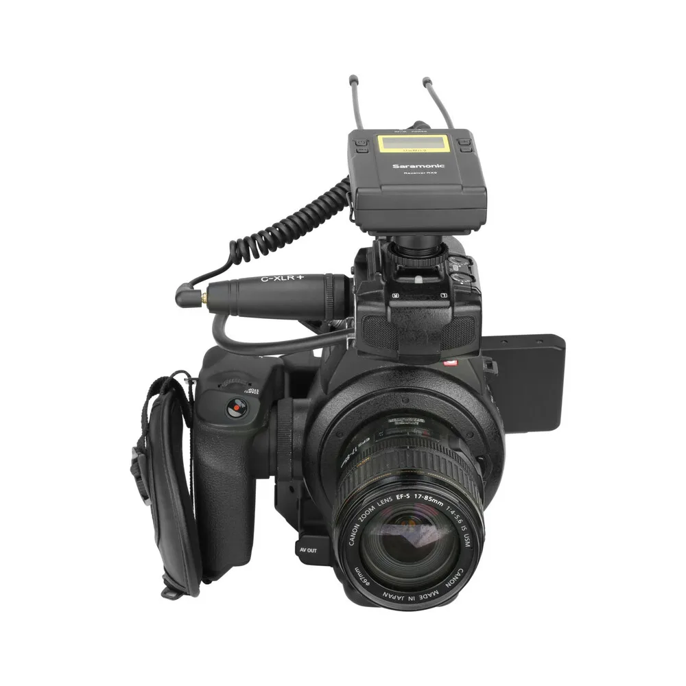 Saramonic C-XLR+ 3.5mm TRS Female to XLR Male Output Adapter w/ Phantom to Plug-In Power Converter for 3.5mm Mics to XLR Output