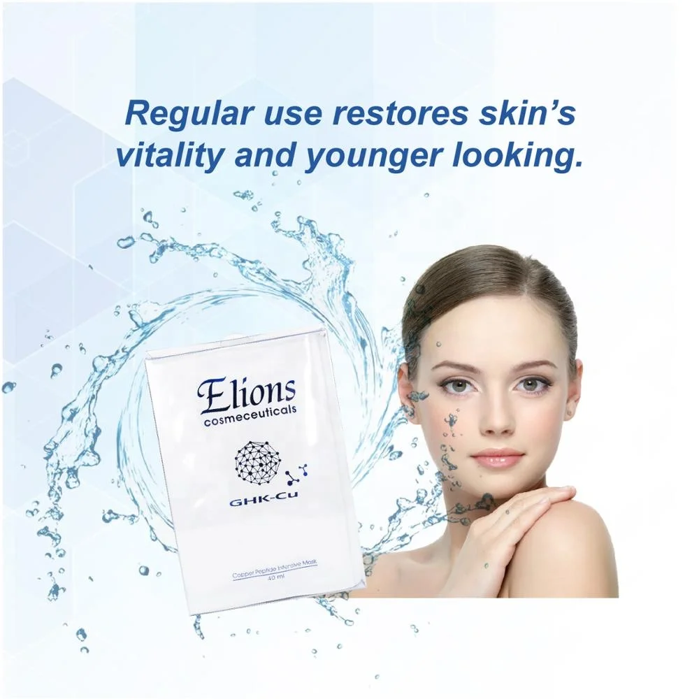 Age-Defying Facial Sheet Mask Copper Peptide Nano Platinum Moisturizer Collagen Infused Anti-Wrinkle Whitening Lifting Face
