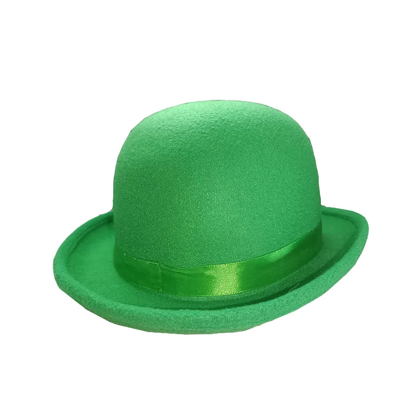 Оптовая продажа, Нетканая зеленая шляпа в Ирландском стиле для выпускного вечера на День Св. Патрика