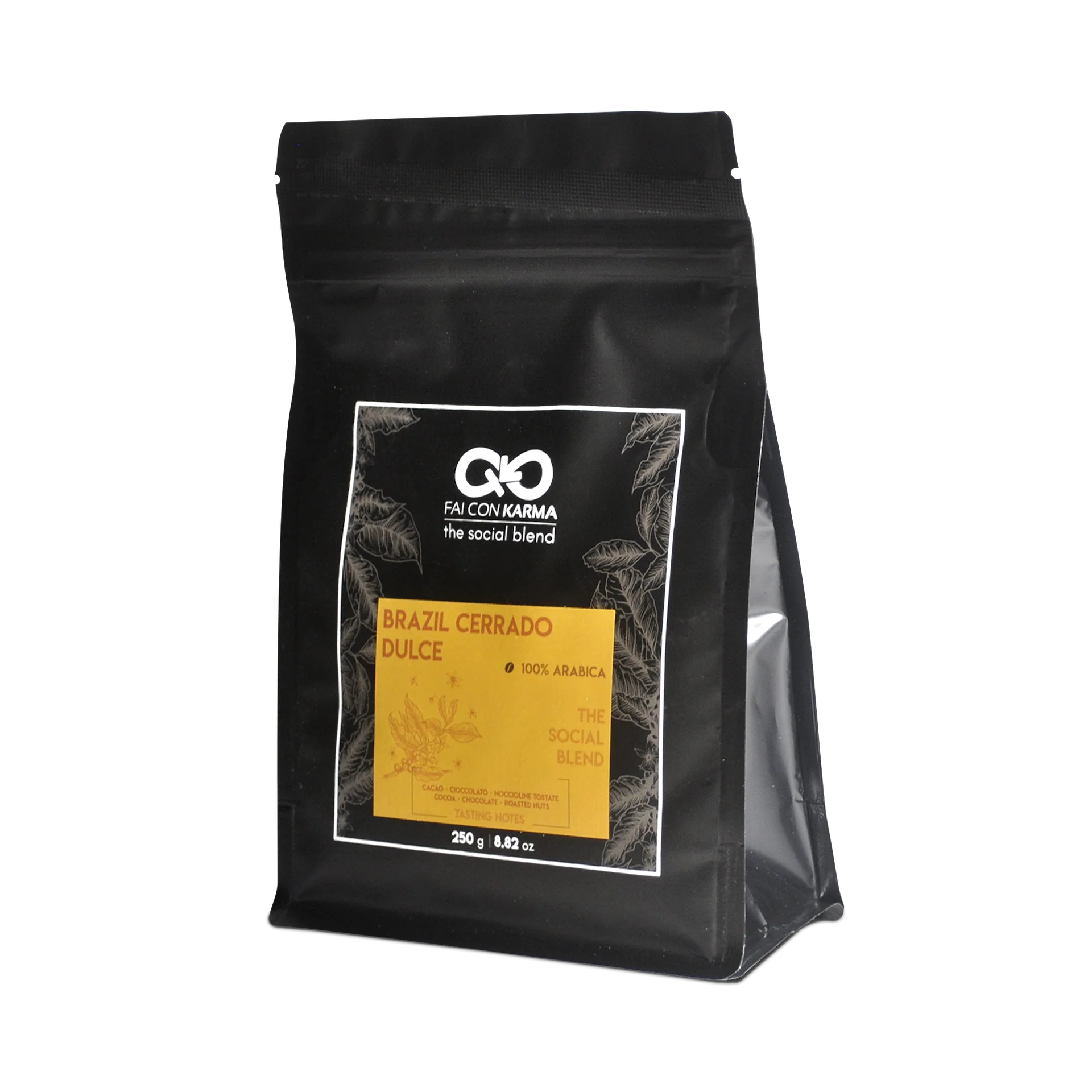 High Quality Coffee MADE IN ITALY 100% Ethic and Sustainable, BRAZIL 100% Arabica - 250gr MACINATO MOKA