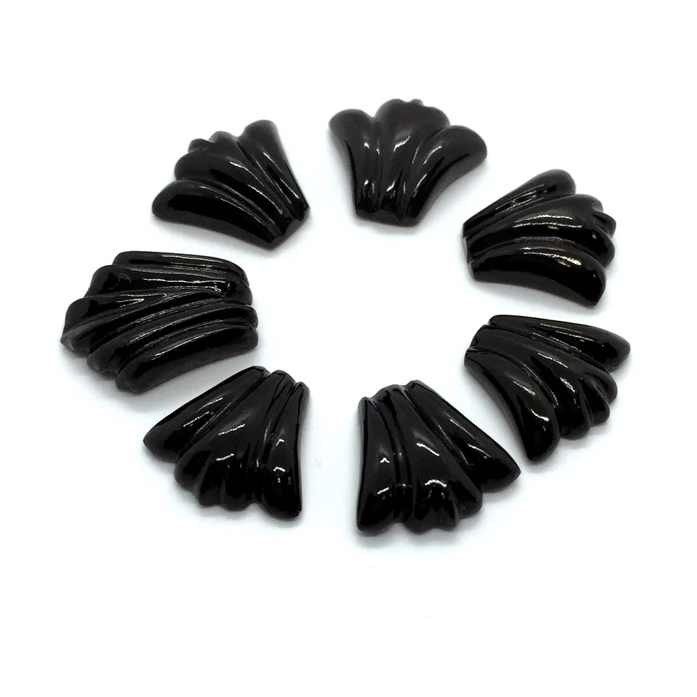 Black Onyx Handmade Carved Loose Gemstone Beads Natural Black Onyx Healing Stone Natural Black Onyx Hand Carved Stone Beads