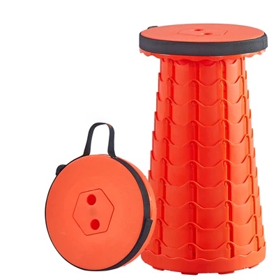 COMNENIR Folding outdoor travel fishing height adjustable retractable portable seat with bag fishing stools