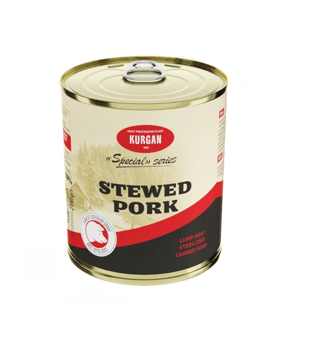 Kurgan Canned Stewed Pork Meat Ready To Eat Product