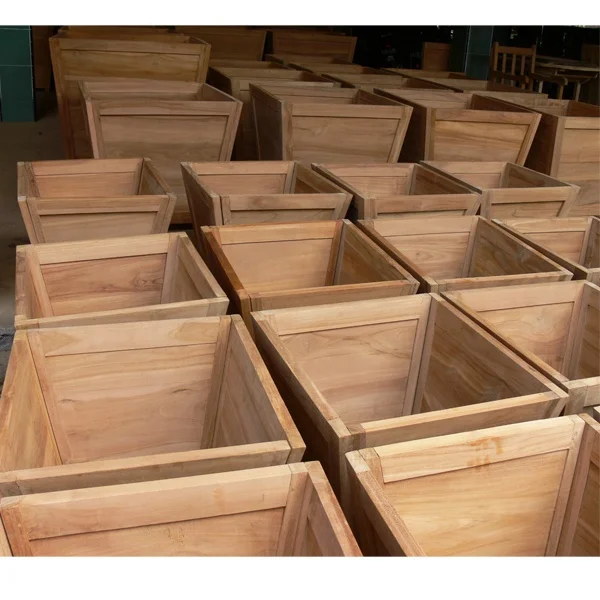 Teak Garden Planters Large Teak Wooden Planters Flower Pot Wooden Accessories