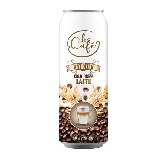 Le Cafe - Ready To Drink Cold Brew Coffee Oatmilk Lactose Free Cappuccino Mocha Latte 355ml Canned - Premium Healthy Drink
