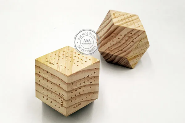 
Vietnam manufacturer wooden christmas calendar Wooden desk calendar 