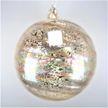 Christmas Decoration Light Blue Glass Twisted Ball Ornament