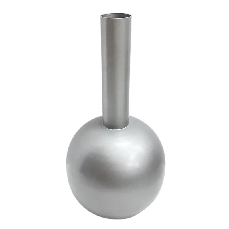 Домашняя декоративная настольная железная металлическая наклейка эмалированная Цветочная ваза светло-серая современный дизайн для стены пола и свадьбы ручная