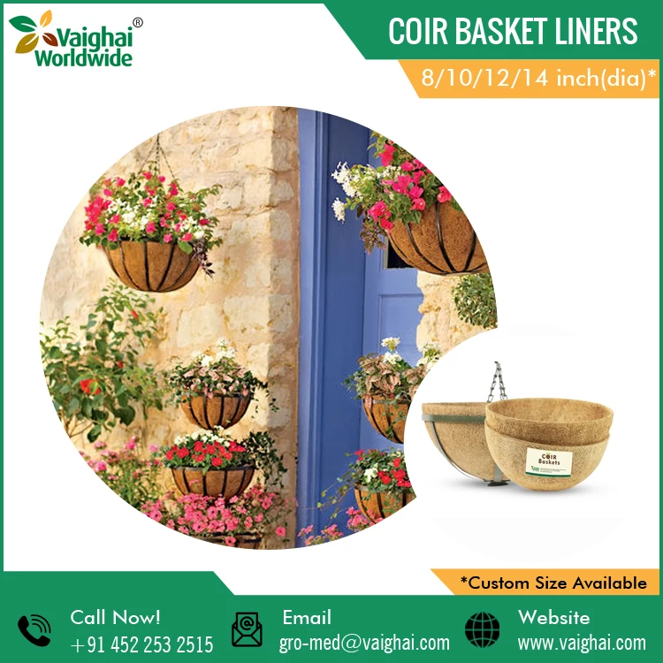 Superior Quality Natural Coconut Fiber Hanging Basket Liners | Garden Supplies