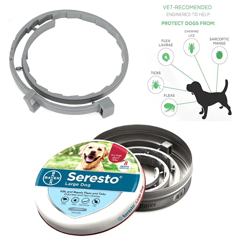 Amazon Hot Sales 100% Natural Flea and Tick Collar for Dogs 8 Month Protection Pet Anti Flea Collar