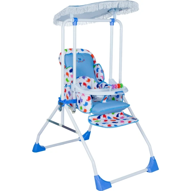 Kids Baby Swing Crib High Chairs Baby Feeding Folding Safety Material Best Multifunction 3 Level Soft Seat 3 in 1 Patio Home