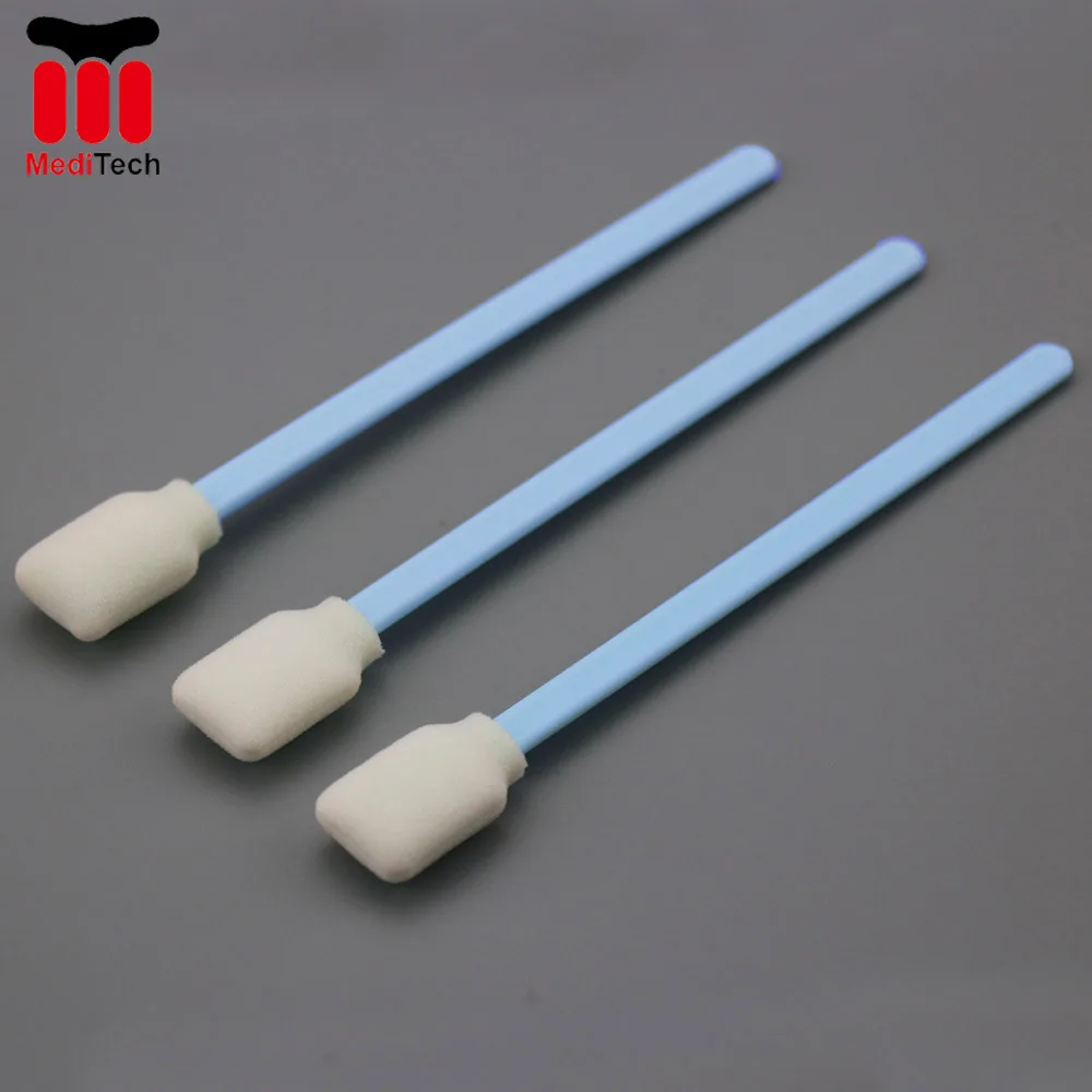 OEM Custom Color Cleanroom Alcohol 99.7% IPA solution Foam Tip Cleaning Swabs for Electronic Components, Printing Machine