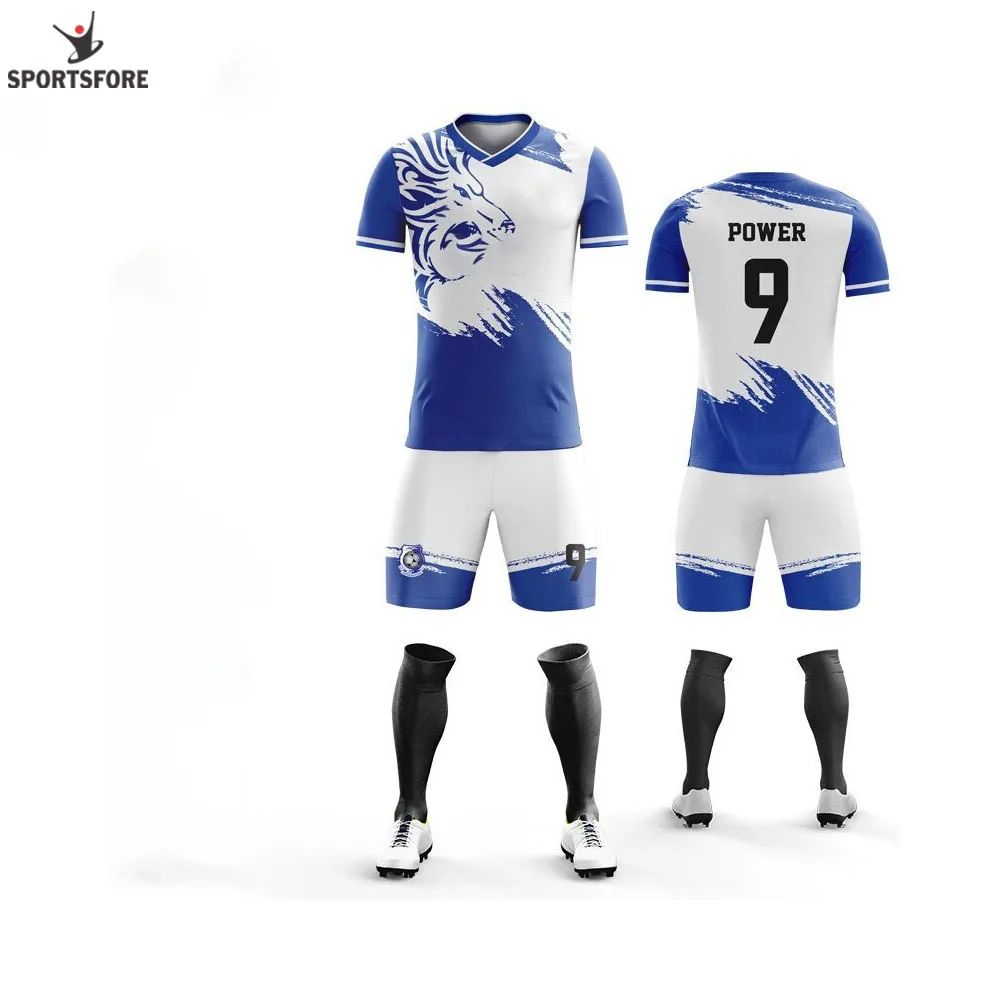 Top quality polyester long sleeve soccer uniform Wholesale Soccer Uniforms