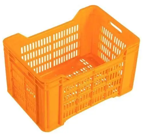 Wholesale HDPE Plastic Vegetable Milk Egg Food Crates Food Grade Strong Plastic Folding Crate For Fruits and Vegetables