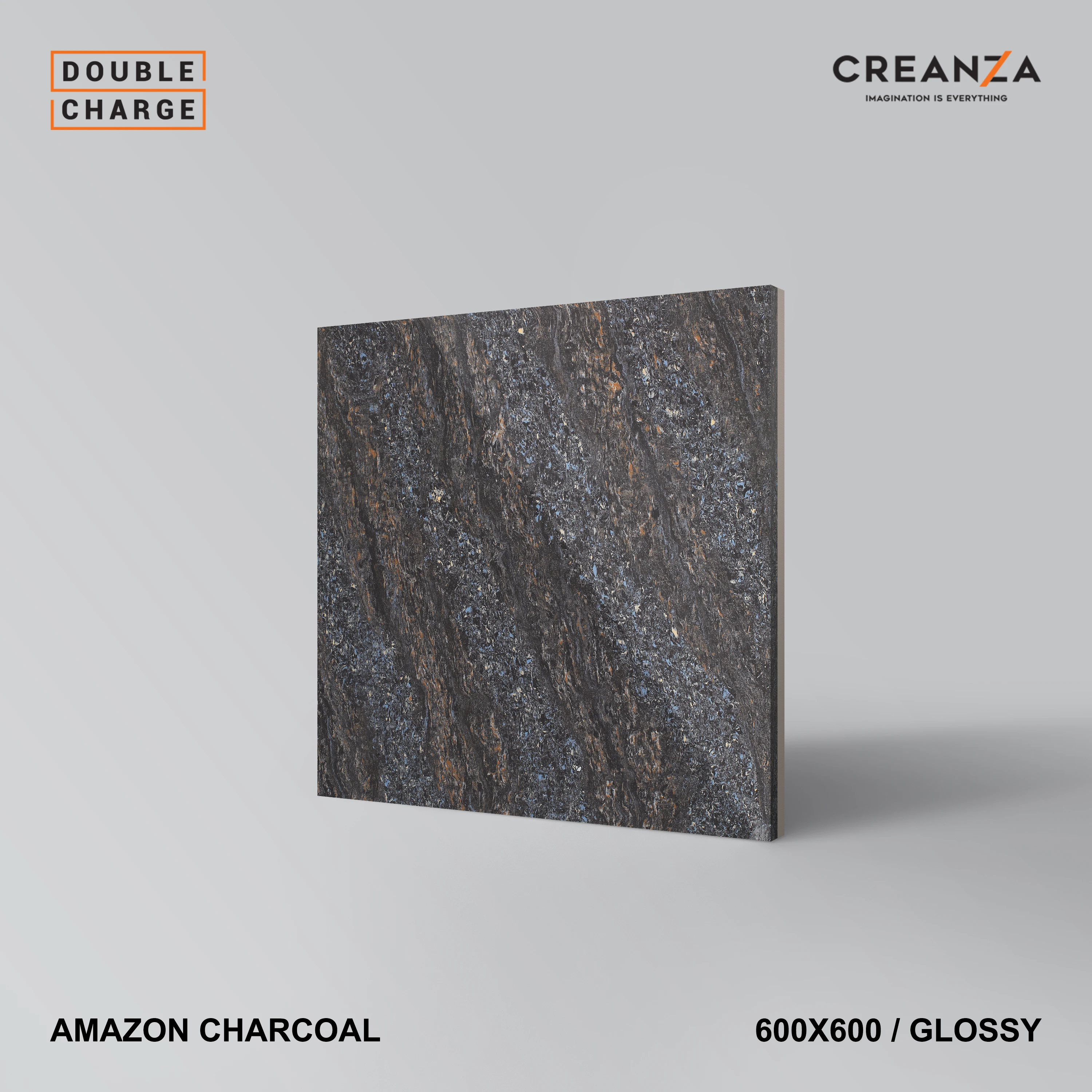 Керамическая плитка темного цвета с двойной загрузкой и большой дорожной областью для торговых центров больниц складов 600x600 мм