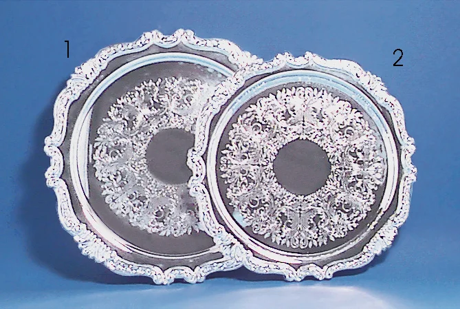 Engraved Presentation Tray Platter Plate Silver Round Lipped Trophy Award Presentation Tray Awards
