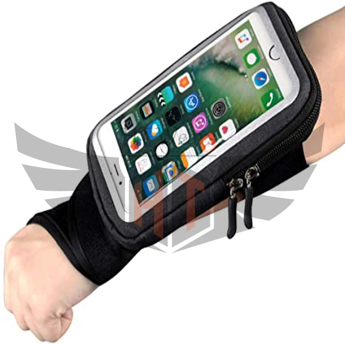 Lycra Running Sports Armband for iPhone X Xs Max Gym Workouts and Exercise Running Arm Phone Holder Fits for Galaxy