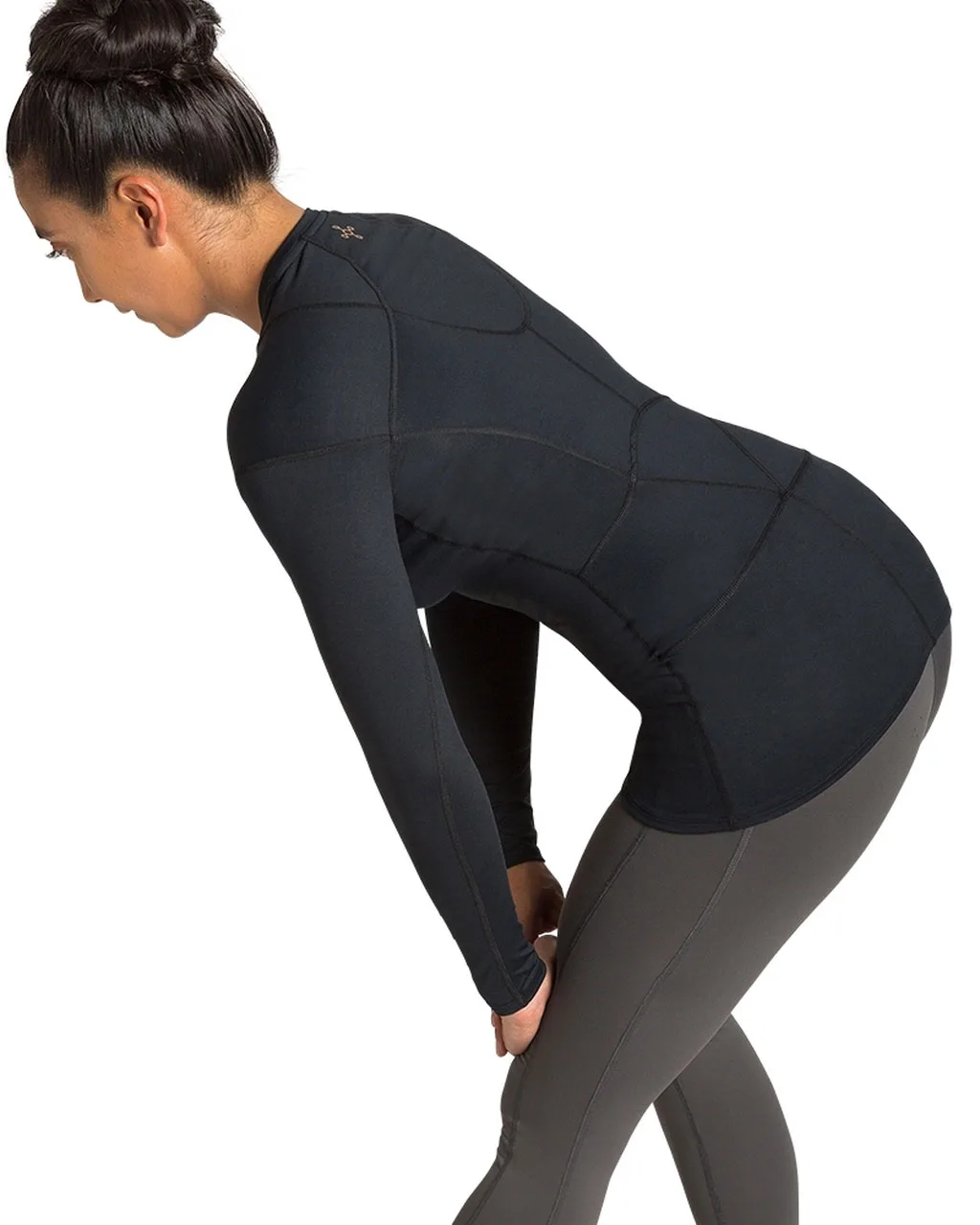 Women long sleeve shoulder support compression shirt custom made basic body fitness support shirts for women comfortable t shirt