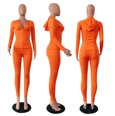 Wholesale slim fitted Women Two Piece Sets Outfits Long Sleeve Crop tracksuit for women ladies gym tracksuits women fitness wear