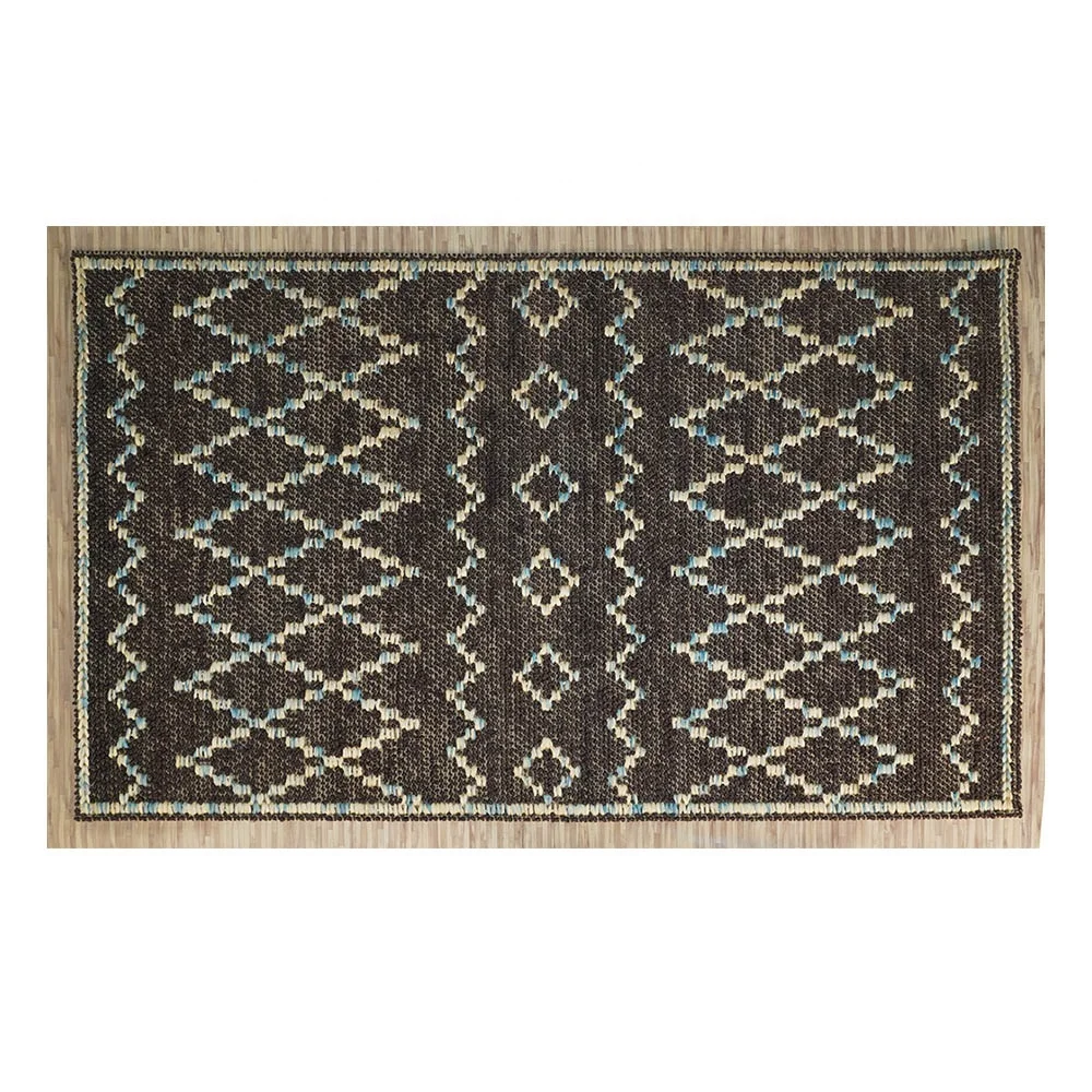 Hand Woven Jute Rug Woven Straw Floor Mats Non Slip Kitchen Mat Custom Color Floor Rug