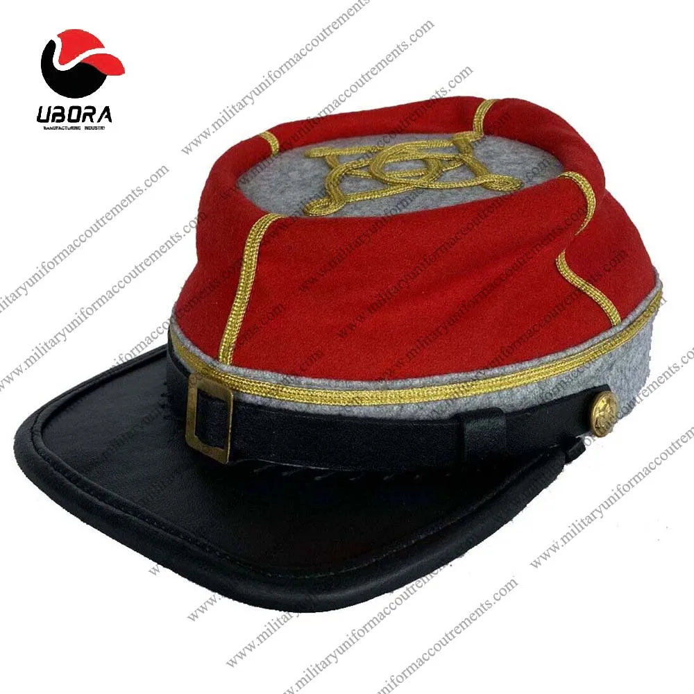 American Civil War Confederate Artillery Officer Kepi Forage Visor Hat Cap