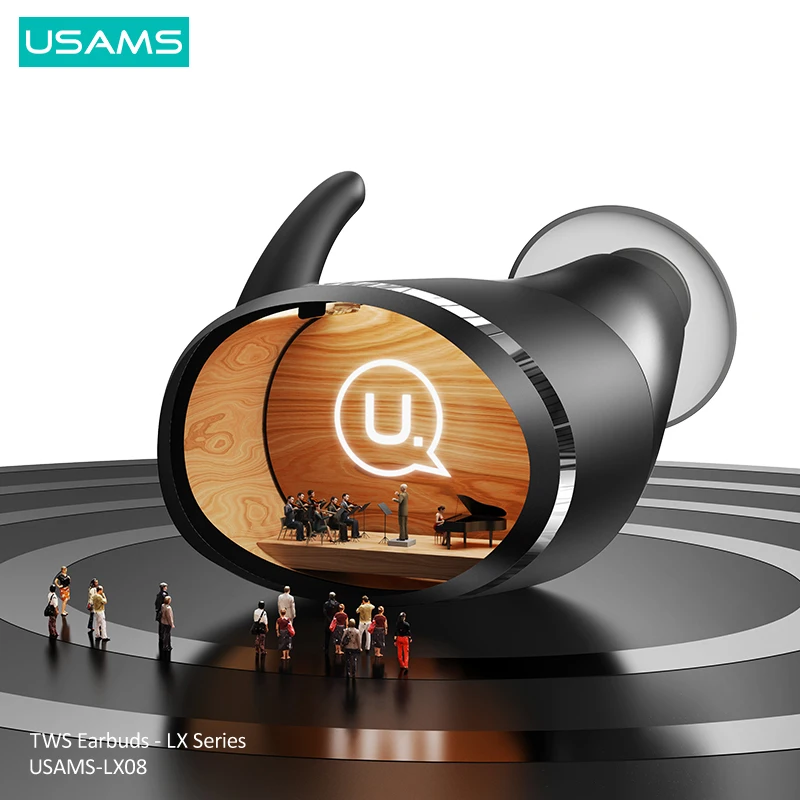 USAMS BT 5.0 Extra Mini TWS True Wireless Sensitive Touch Control Headset Headphone