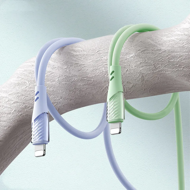 
2021 Usams New Arrival U65 Charger Data Cable For Iphone Type-C Liquid Silicone 3A 2A 