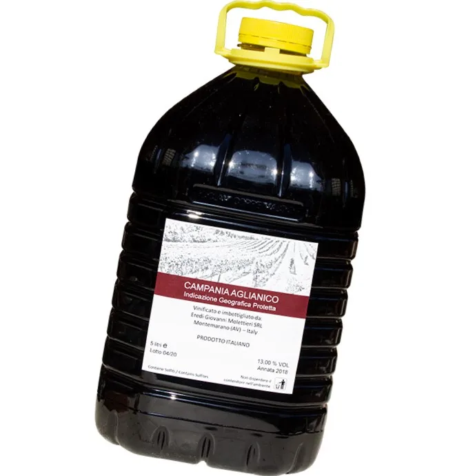 
Top Quality Italian Red Wine FIANO CAMPANIA 5 lt 13% v/v 2018 year 