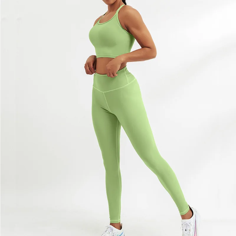 Free Sample women 5/3/2 piece seamless yoga wear For Women fitness Gym Leggings Sports Tights by Canleo International