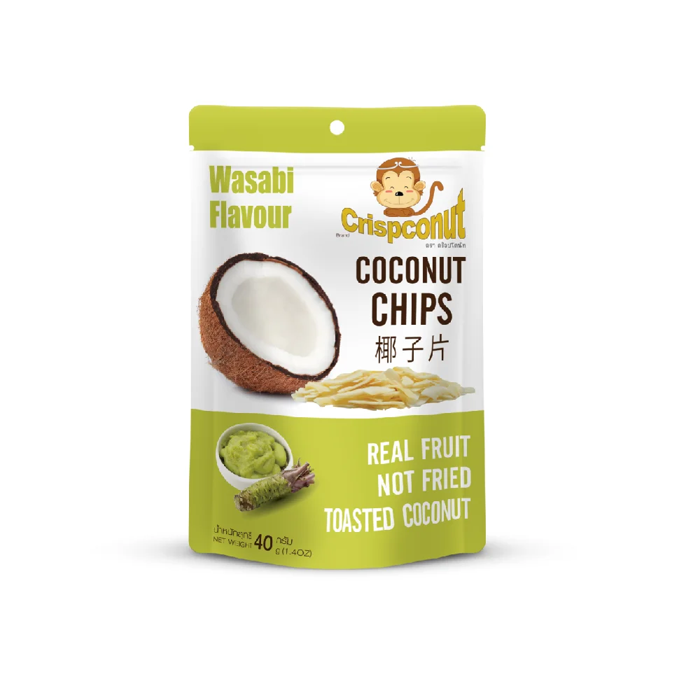 Wasabi Flavour Coconut Chips Crispconut From Thailand