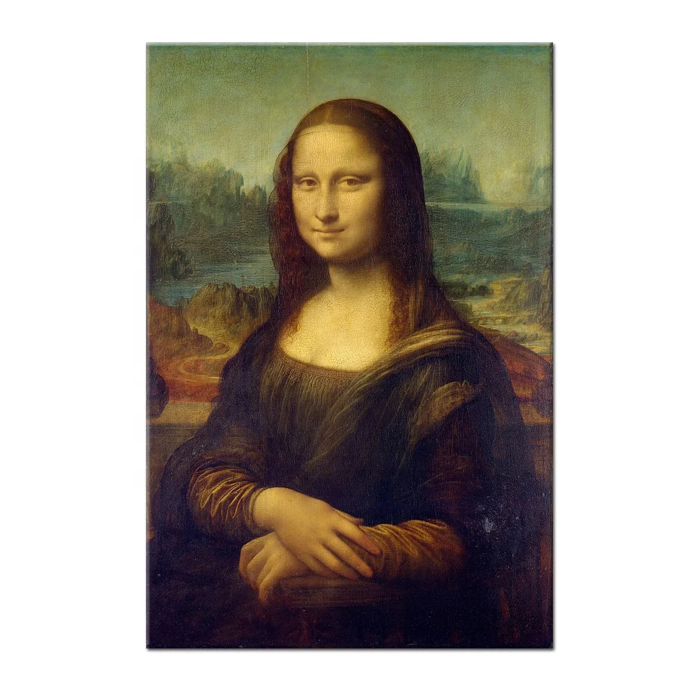 Museum Quality Reproduction Portrait Mysterious Smile Mona Lisa Leonardo Da Vinci Oil Painting