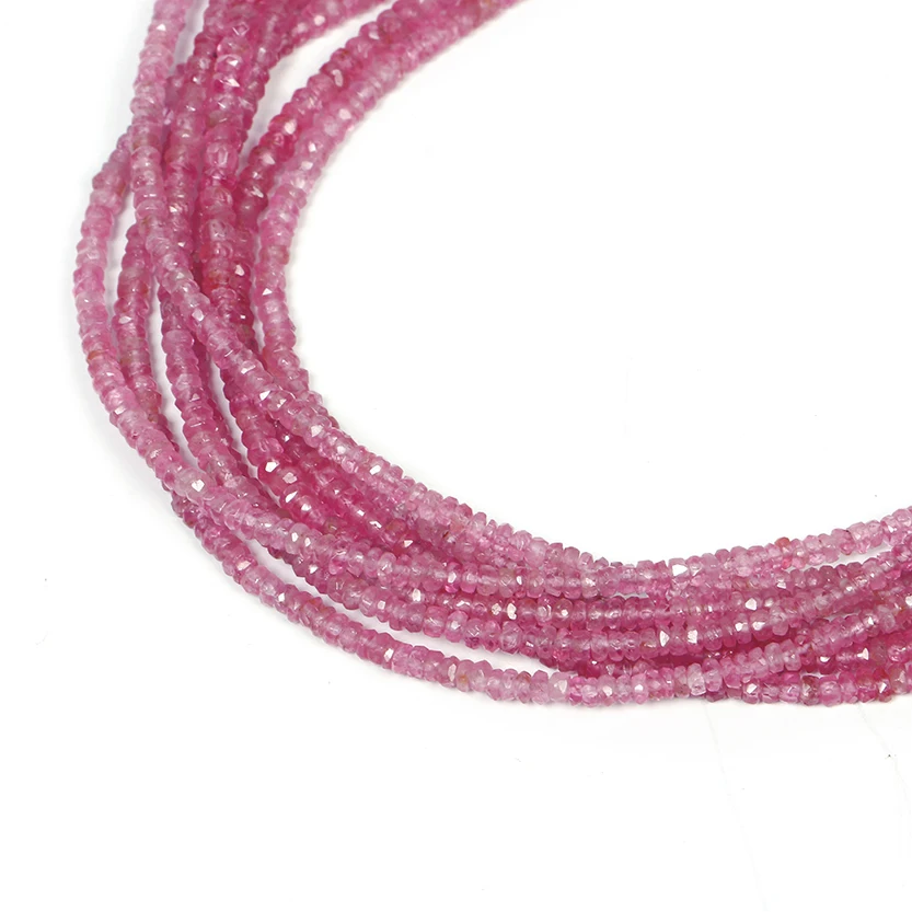 
Best Quality Gemstone Extremely Rare Natural Red Spinel Faceted Rondelle Shape Gemstone Beads Red spinel faceted beads 