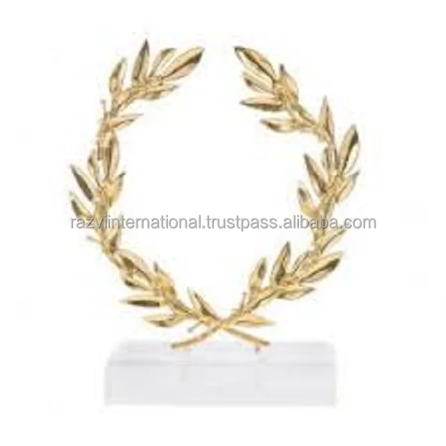 Leaf Sculpture Metal Aluminium Marble base Outdoor Latest Design