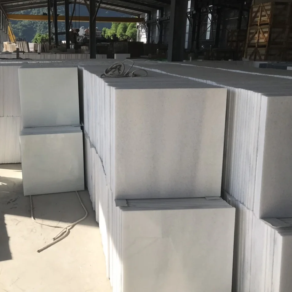 Pure white marble stone for floor tiles and countertops