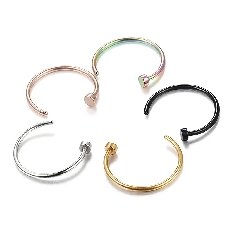 Classic 316L Stainless Steel Western Septum Piercing Jewelry Nose Rings for Women