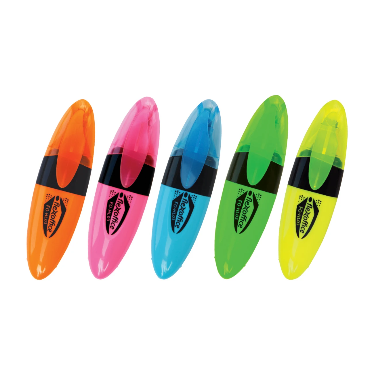 5 Colors Available Loose Packaging Normal Size Oblique Office & School Markers Halo-teen FO-HL03 Modern Style Highlighter