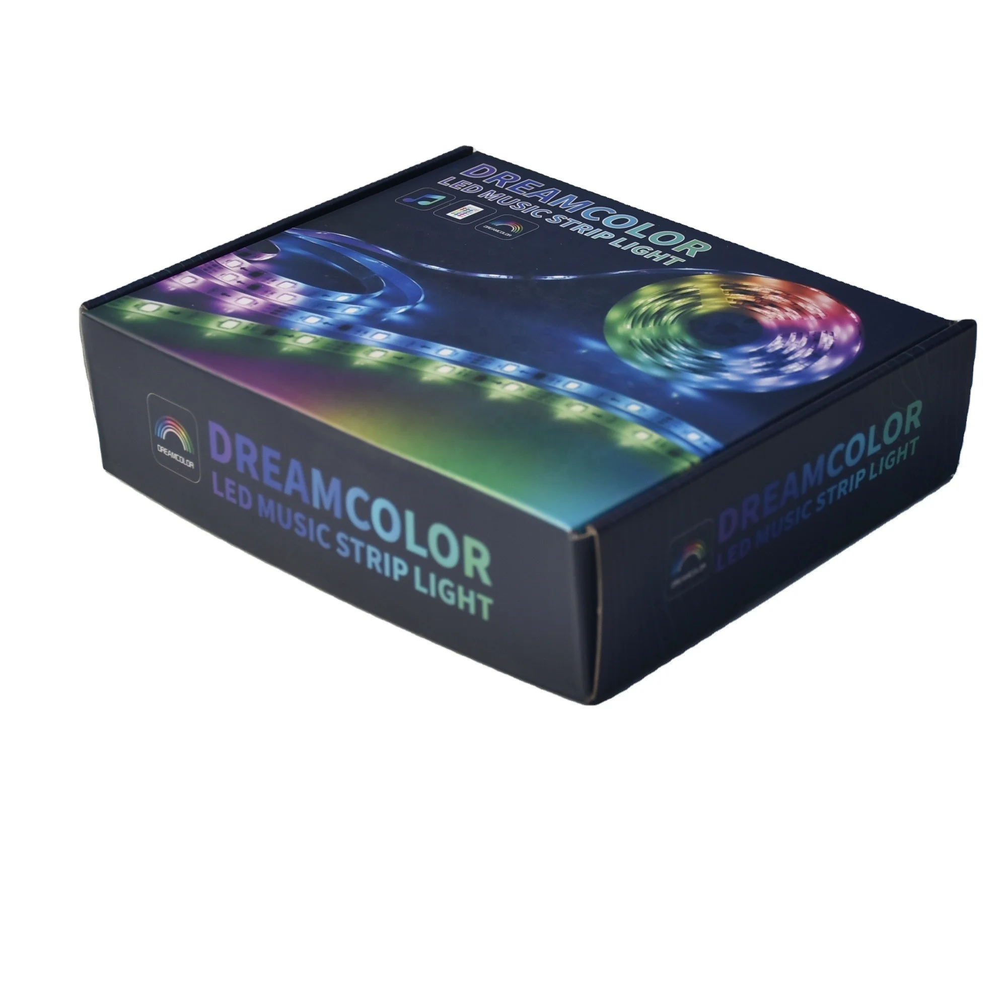 Smart ws2811/2812/1903  Rainbow Effect 12 Volt LED Strip Lighting, IR Remote Control Music Sync Dream Color LED Strip RGB 5050