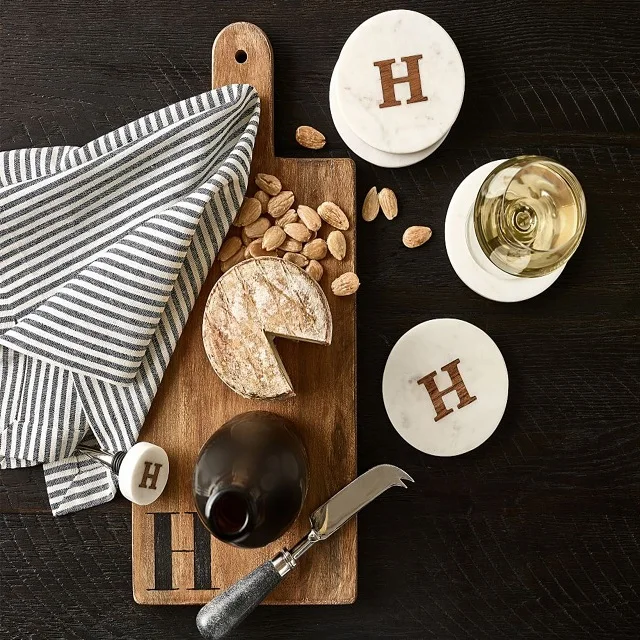 Black Marble Cheese Knives with Stainless Steel Blade at best rate