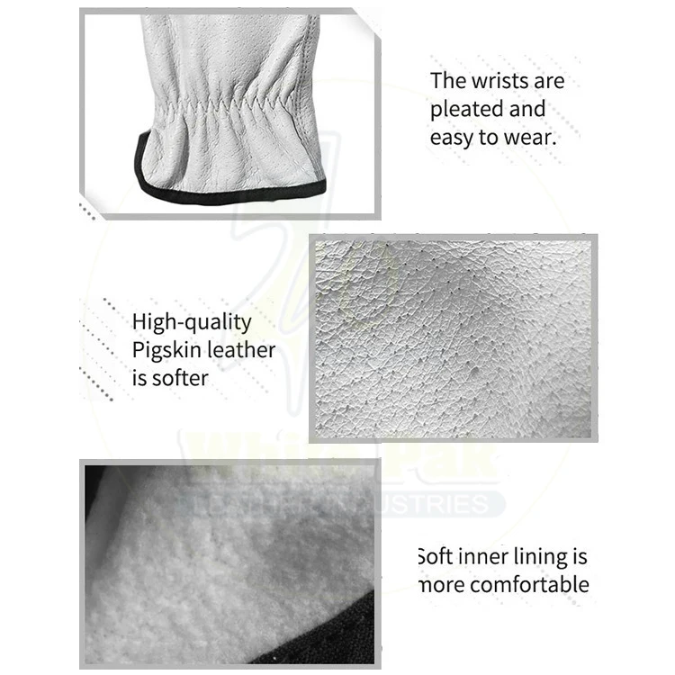 Premium Yellow Full Grain Cowhide Truck Driver Gloves with Wrist Closure Protective Leather Working Gloves