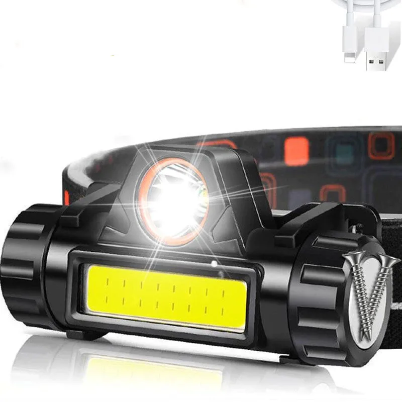 LED Headlamp Fishing Headlight Waterproof CREE-T6 2*18650batteries AC/USB Charging Hunting head lamp Camping light