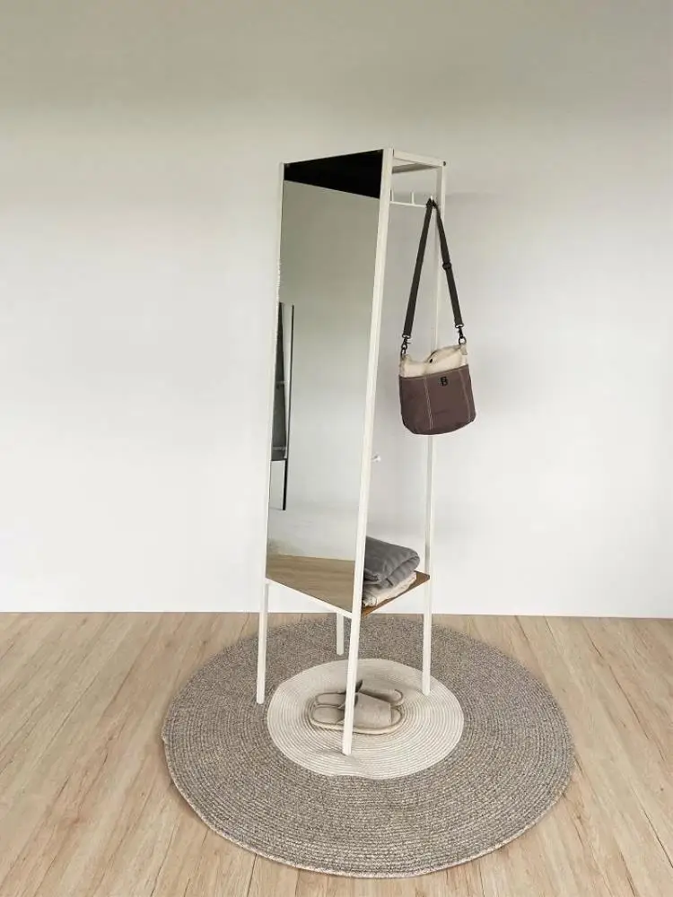 Bedroom Full Length Wood Dresser Big Floor Mirror Stand