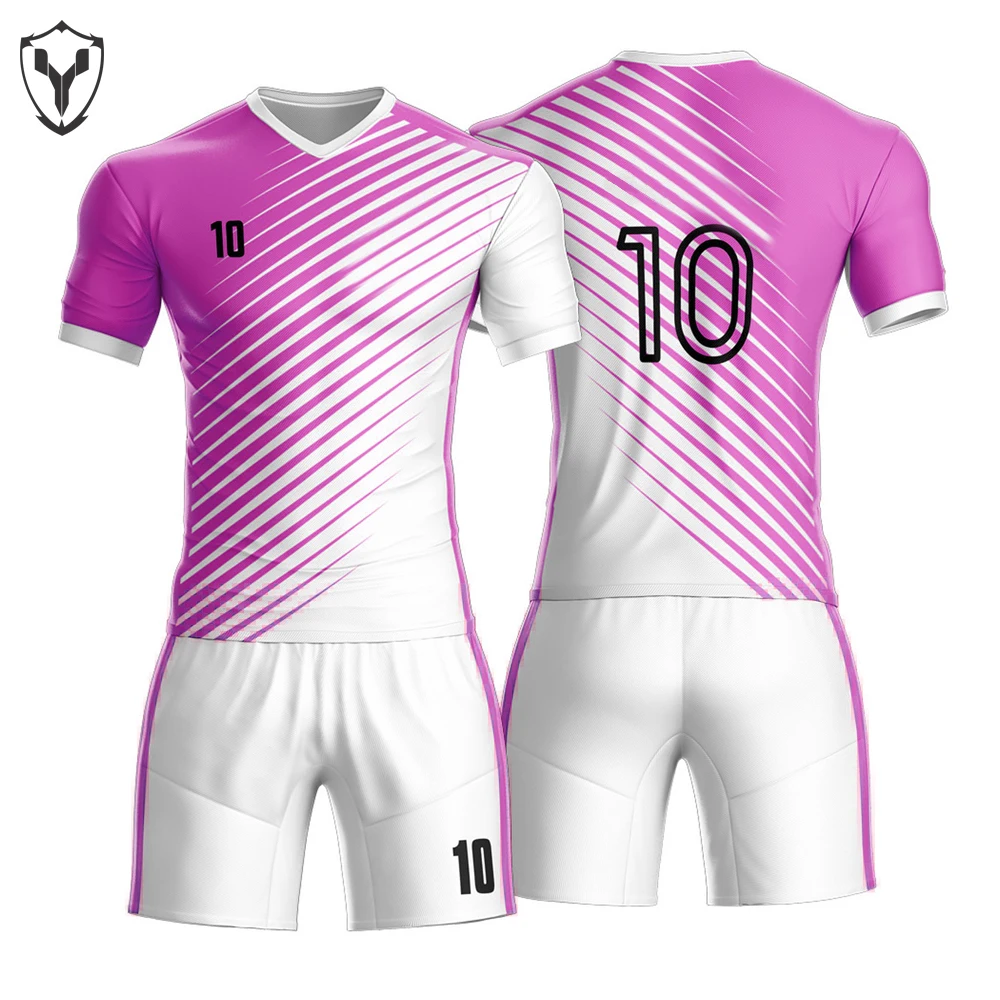 Индивидуальная Сублимация горячая распродажа футбольный дизайн цифровая печать оптовая продажа с завода низкая цена высокое качество Футбольная форма коротким рукавом