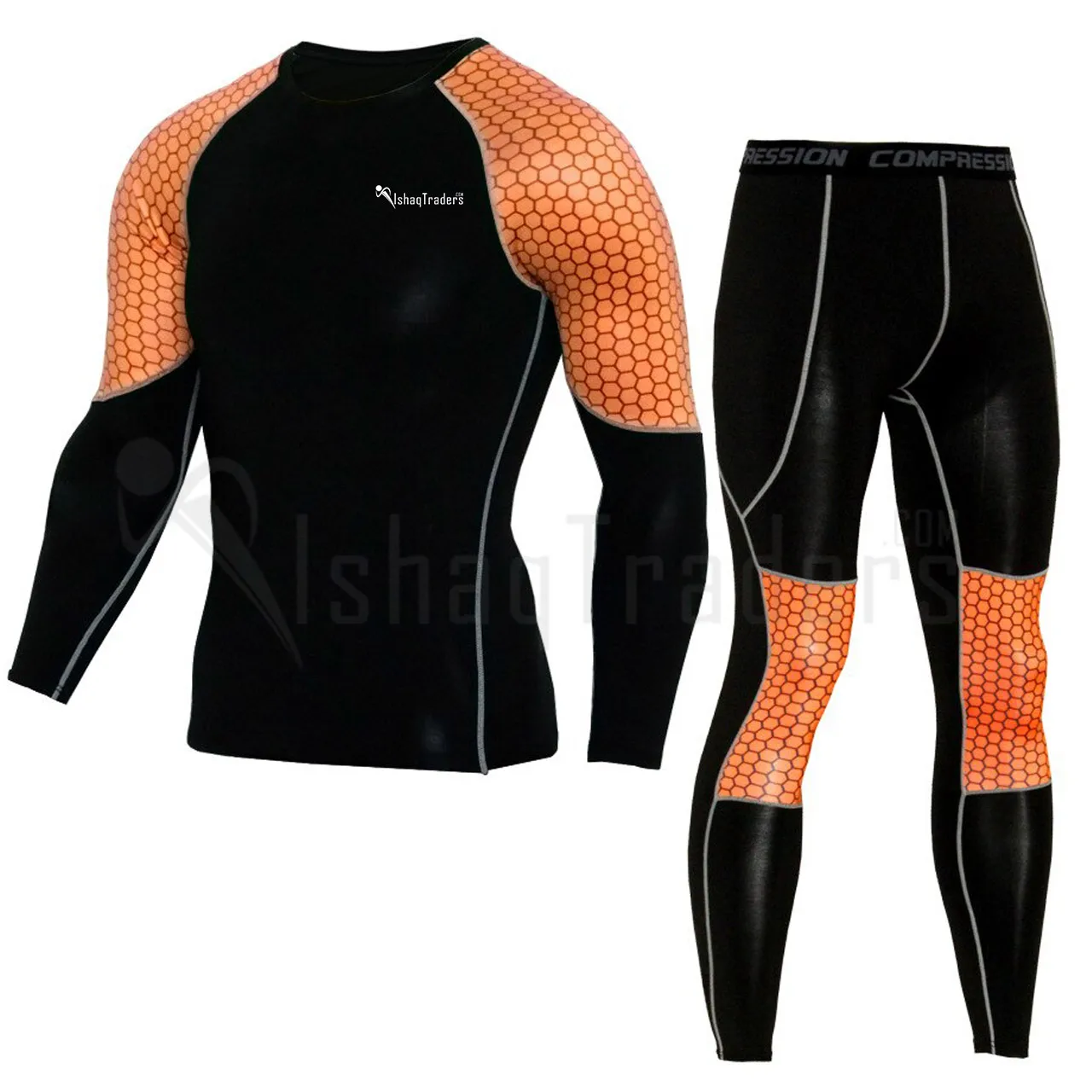 Изготовленный на заказ логотип Эластичный компрессионный мужской компрессионный термобелье футболки с длинными рукавами и штаны, в стиле унисекс с 20 наборы для ухода за кожей